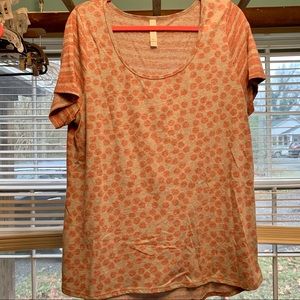 Lularoe striped and polka dot classic tee
